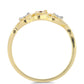 Goldplattierter Silberring mit Cognac-Diamant und weißem Topas