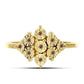 Goldplattierter Silberring mit Cognac-Diamant
