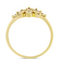 Goldplattierter Silberring mit Cognac-Diamant