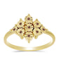 Goldplattierter Silberring mit Cognac-Diamant
