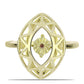 Goldplattierter Silberring mit Cognac-Diamant