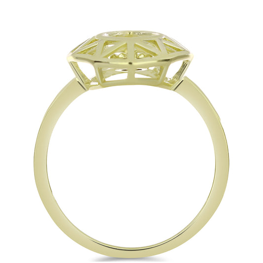 Goldplattierter Silberring mit Cognac-Diamant