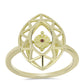 Goldplattierter Silberring mit Cognac-Diamant