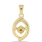 Goldplattierter Silberanhänger mit Cognac-Diamant