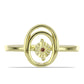 Goldplattierter Silberring mit Cognac-Diamant
