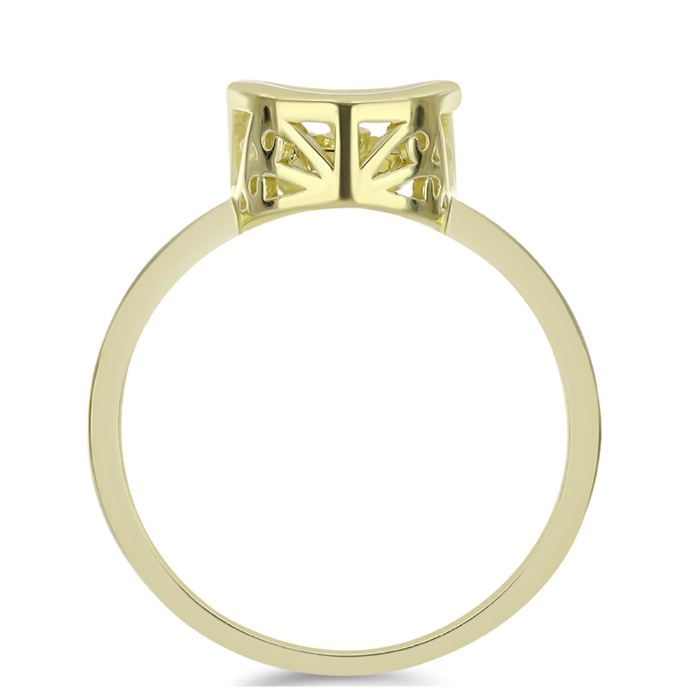 Goldplattierter Silberring mit Cognac-Diamant 2 