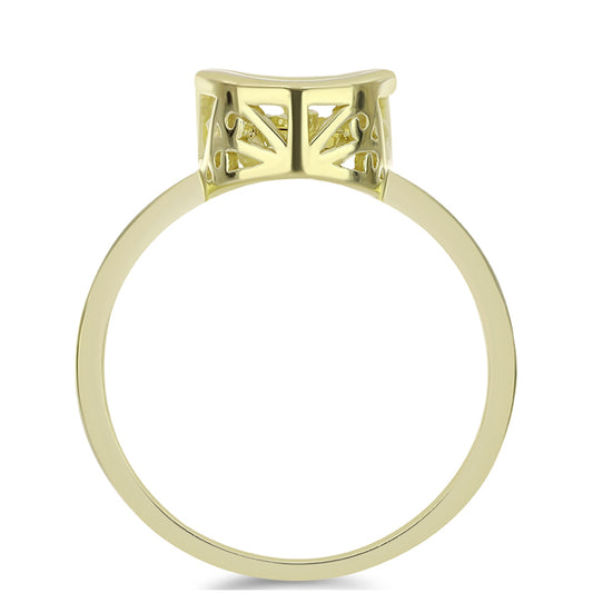 Goldplattierter Silberring mit Cognac-Diamant