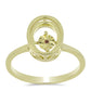 Goldplattierter Silberring mit Cognac-Diamant