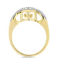 Goldplattierter Silberring mit Cognac-Diamant und weißem Topas