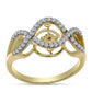 Goldplattierter Silberring mit Cognac-Diamant und weißem Topas
