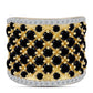 Goldplattierter Silberring mit schwarzem Onyx