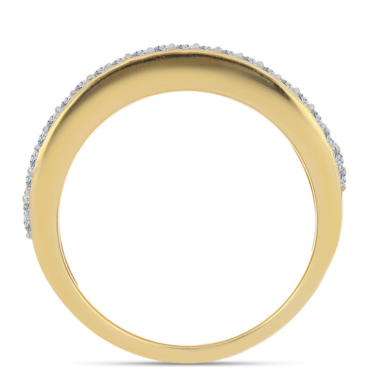Goldplattierter Silberring mit schwarzem Onyx