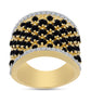 Goldplattierter Silberring mit schwarzem Onyx