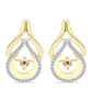 Goldplattierte Silberohrringe mit Cognac-Diamant und weißem Topas