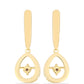 Goldplattierte Silberohrringe mit Cognac-Diamant