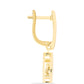 Goldplattierte Silberohrringe mit Cognac-Diamant