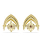 Goldplattierte Silberohrringe mit Cognac-Diamant
