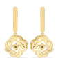 Goldplattierte Silberohrringe mit Cognac-Diamant