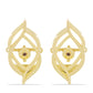 Goldplattierte Silberohrringe mit Cognac-Diamant