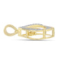 Goldplattierter Silberanhänger mit Cognac-Diamant und weißem Topas