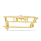 Goldplattierte Silberbrosche mit Cognac-Diamant