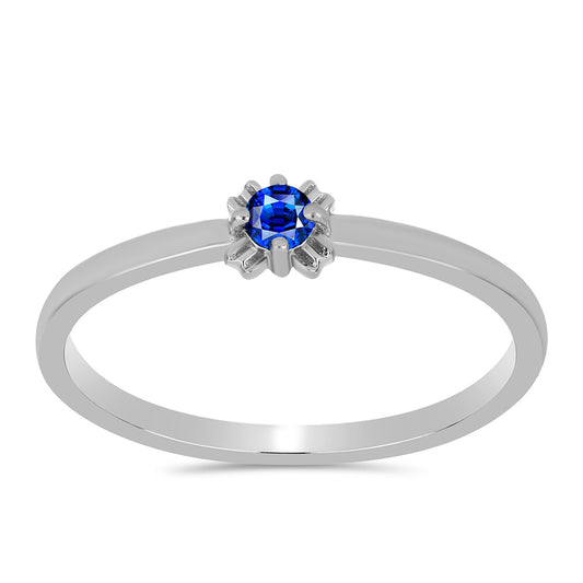 Silberring mit australischem blauem Saphir