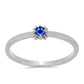 Silberring mit australischem blauem Saphir