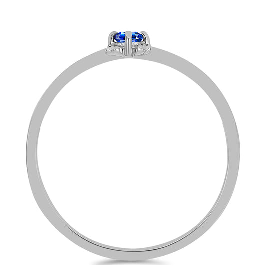 Silberring mit australischem blauem Saphir