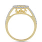 Goldplattierter Silberring mit Cognac-Diamant und weißem Topas