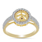 Goldplattierter Silberring mit Cognac-Diamant und weißem Topas