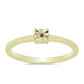 Goldplattierter Silberring mit Cognac-Diamant