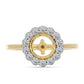 Goldplattierter Silberring mit Cognac-Diamant und weißem Topas