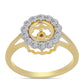 Goldplattierter Silberring mit Cognac-Diamant und weißem Topas