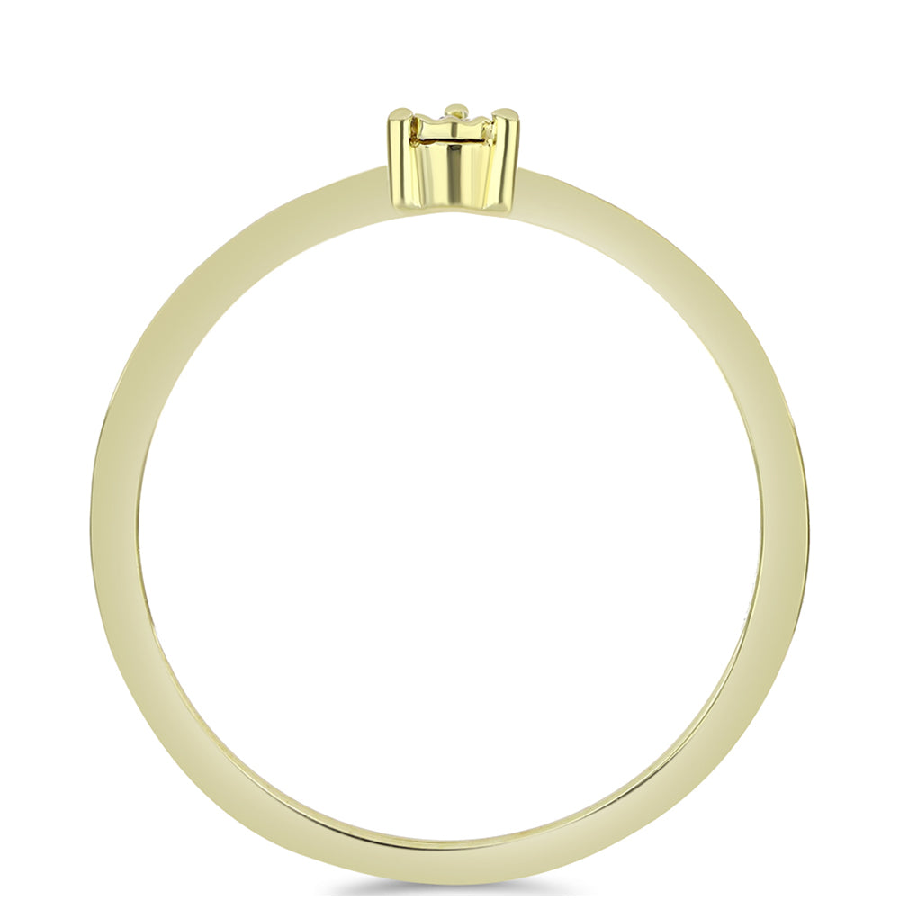 Goldplattierter Silberring mit Cognac-Diamant 2 