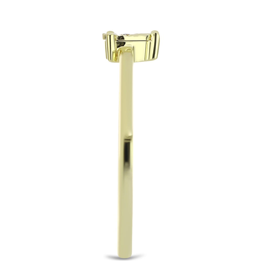 Goldplattierter Silberring mit Cognac-Diamant 4 