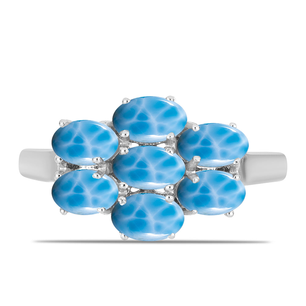 Silberring mit Larimar aus Barahona 1 