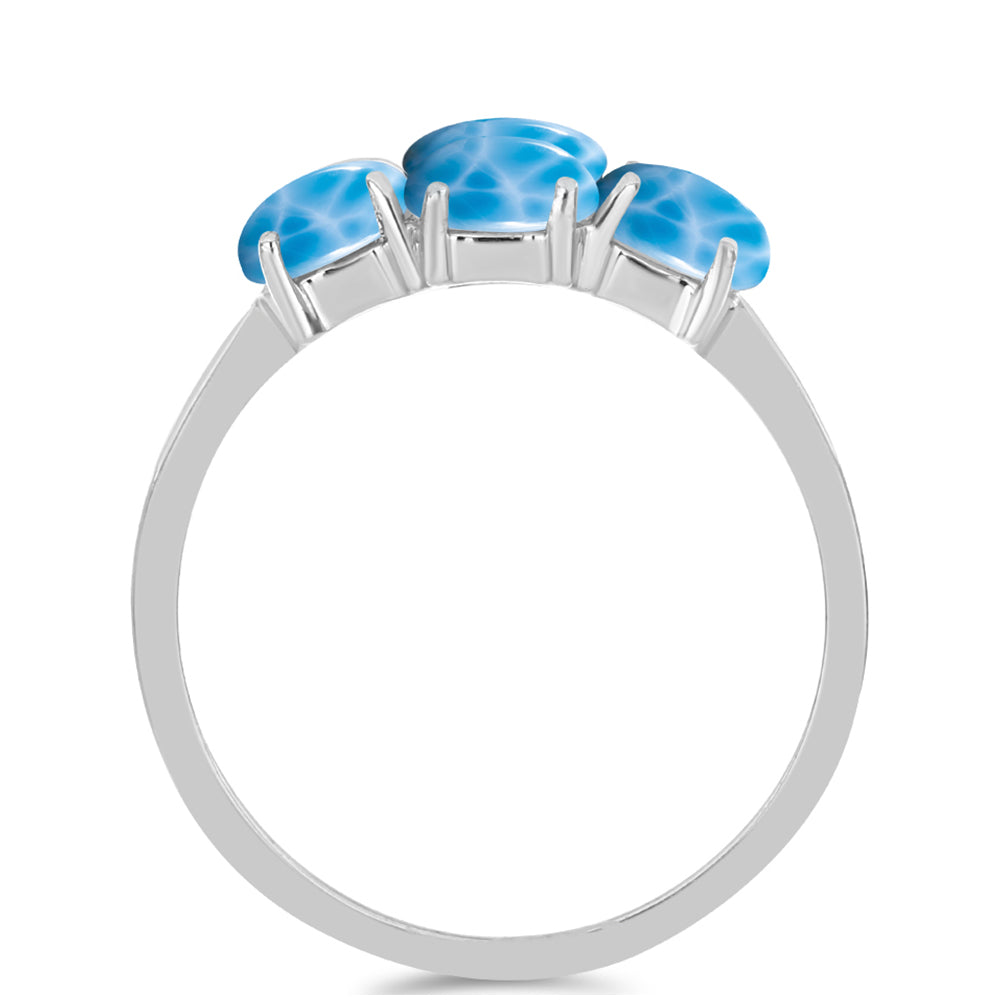 Silberring mit Larimar aus Barahona