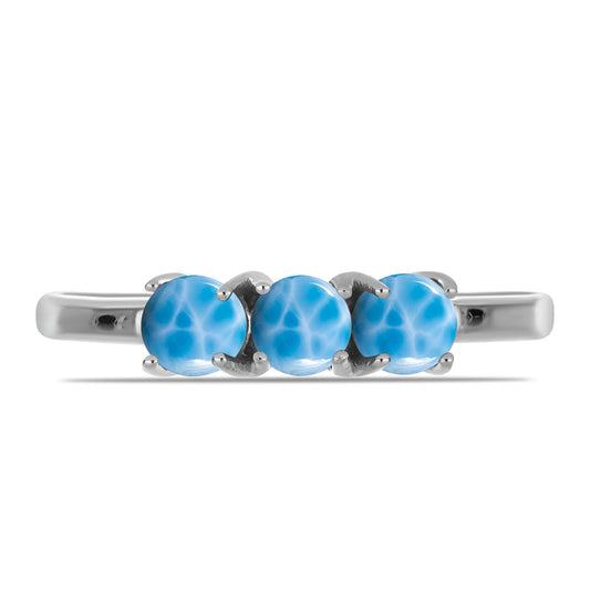 Silberring mit Larimar aus Barahona