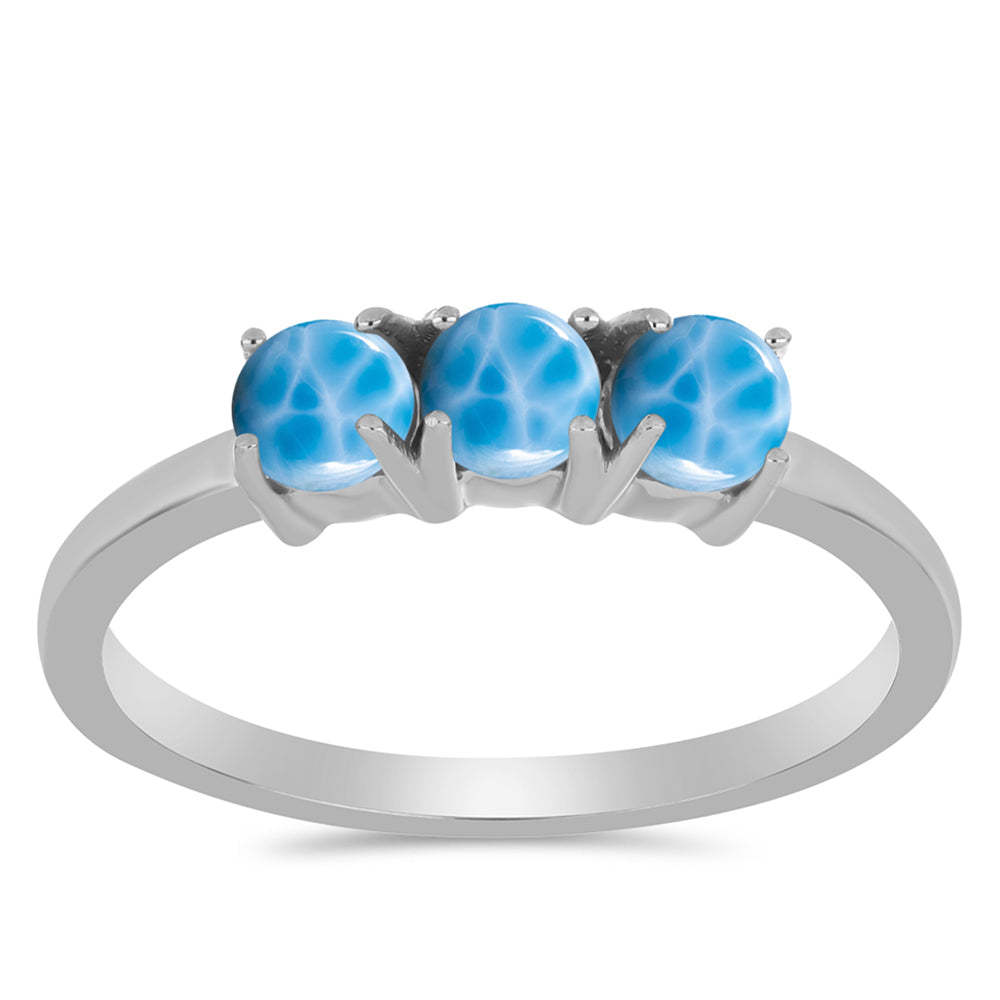 Silberring mit Larimar aus Barahona 3 