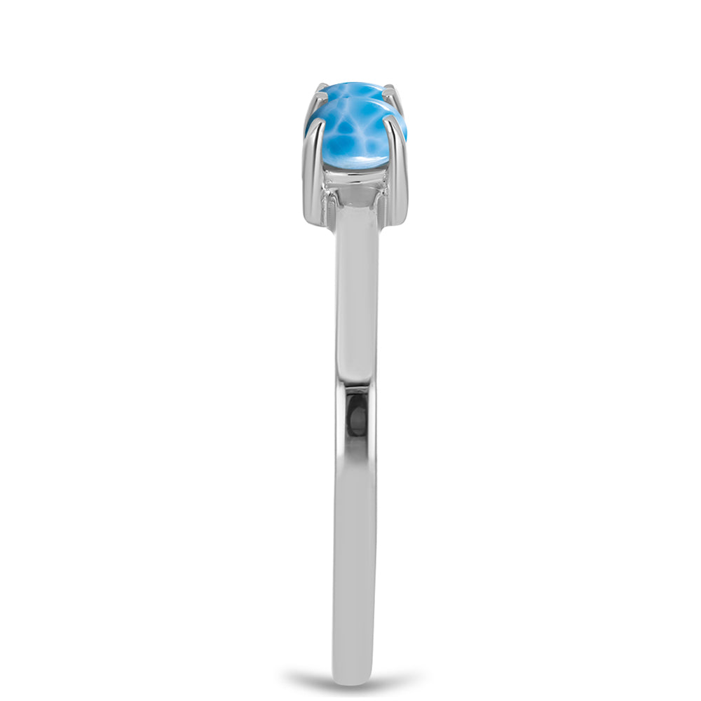 Silberring mit Larimar aus Barahona 4 