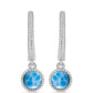 Silberohrringe mit Larimar aus Barahona