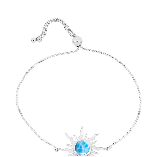 Silberarmband mit Larimar aus Barahona