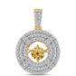 Goldplattierter Silberanhänger mit Cognac-Diamant und weißem Topas