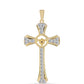 Goldplattierter Silberanhänger mit Cognac-Diamant und weißem Topas