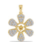 Goldplattierter Silberanhänger mit Cognac-Diamant und weißem Topas