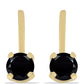 Goldplattierte Silberohrringe mit schwarzem Onyx