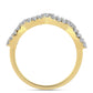Goldplattierter Silberring mit Cognac-Diamant und weißem Topas