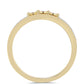 Goldplattierter Silberring mit Cognac-Diamant und weißem Topas