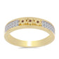 Goldplattierter Silberring mit Cognac-Diamant und weißem Topas