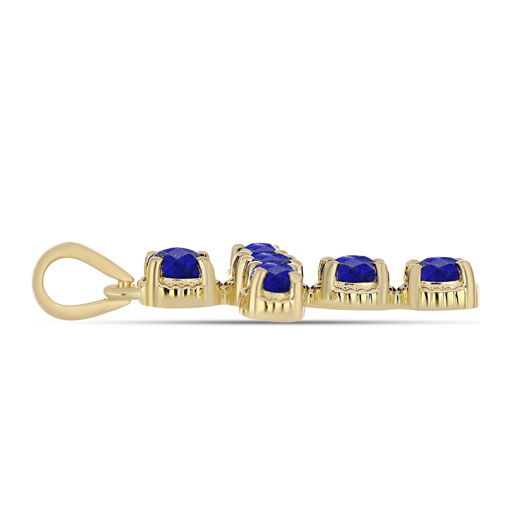 Goldplattierter Silberanhänger mit Lapislazuli 2 